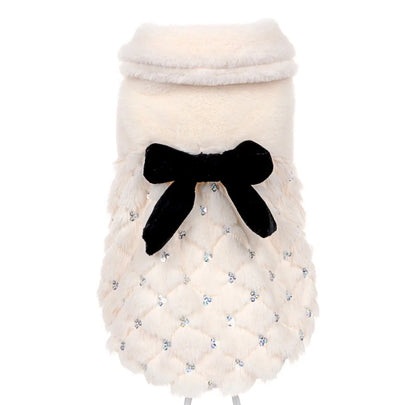 Manteau pour chien Winter Wonderland en fourrure | Vêtement d'extérieur chaud pour chien pour l'hiver