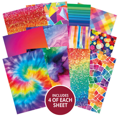Bloc de papier Hunkydory Essential Selection - Arc-en-ciel