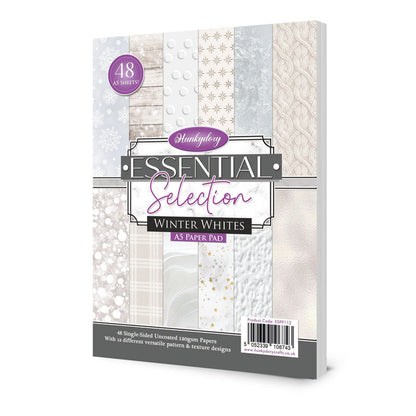 Bloc de papier Hunkydory Essential Selection - Blancs d'hiver