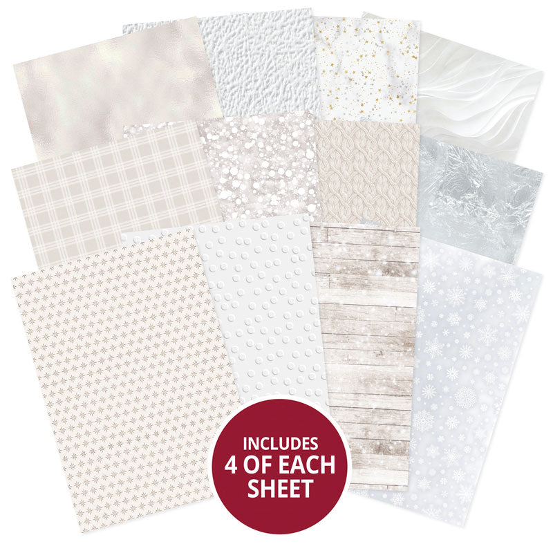 Bloc de papier Hunkydory Essential Selection - Blancs d'hiver