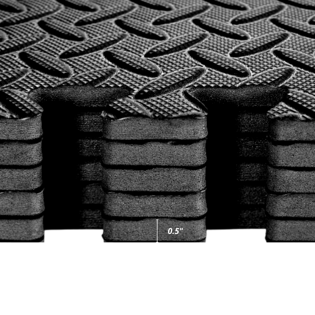 HAJEX Tapis de sol de gym emboîtable - Paquet de 6