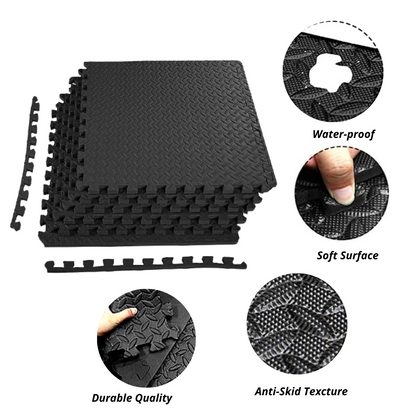 HAJEX Tapis de sol de gym emboîtable - Paquet de 6