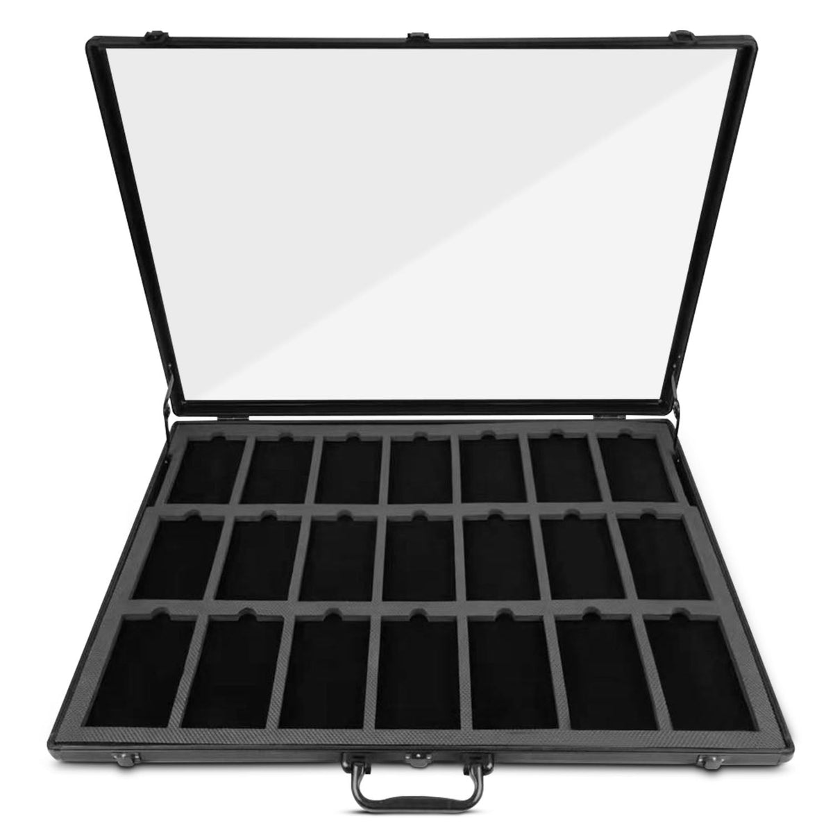 EVORETRO Graded Card Display Case – 21-Slot Secure Showcase