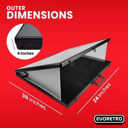 Vitrine Verrouillable en Aluminium EVORETRO – Présentoir Sécurisé 24x36x4 Pouces Noir avec Séparateur Amovible