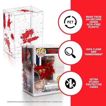 Funko Pop 4 pouces - Sang rouge avec impacts de balles - Protecteur EVORETRO PET 0,40 mm - Lot de 10