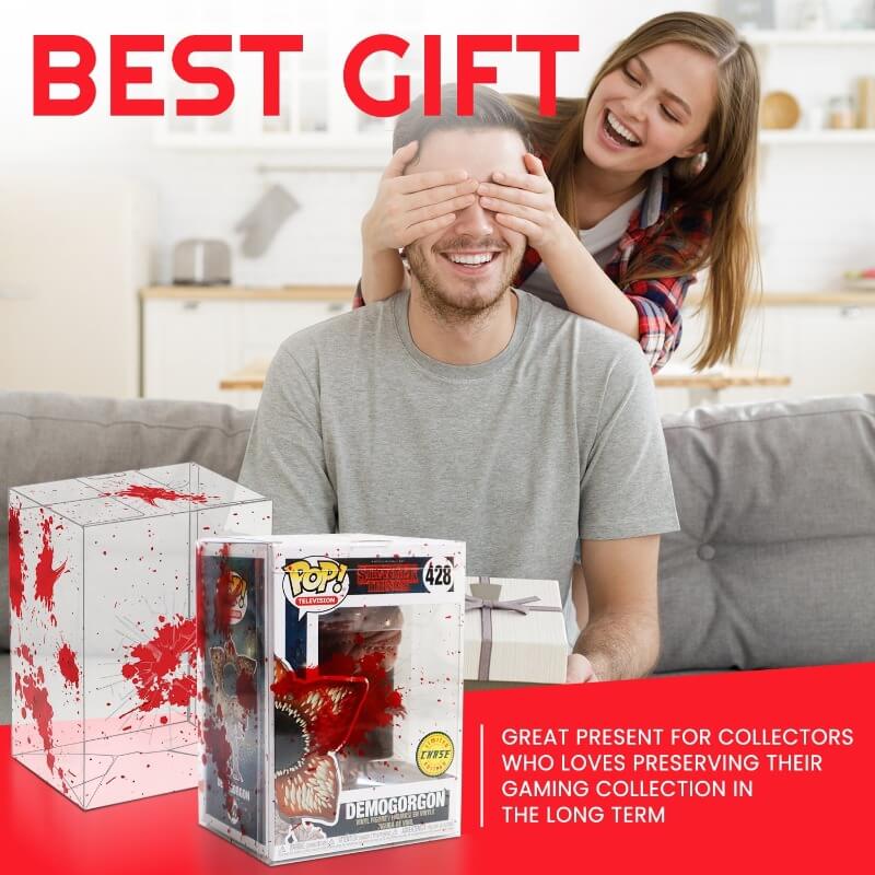 Funko Pop 4 pouces - Sang rouge avec impacts de balles - Protecteur EVORETRO PET 0,40 mm - Lot de 10