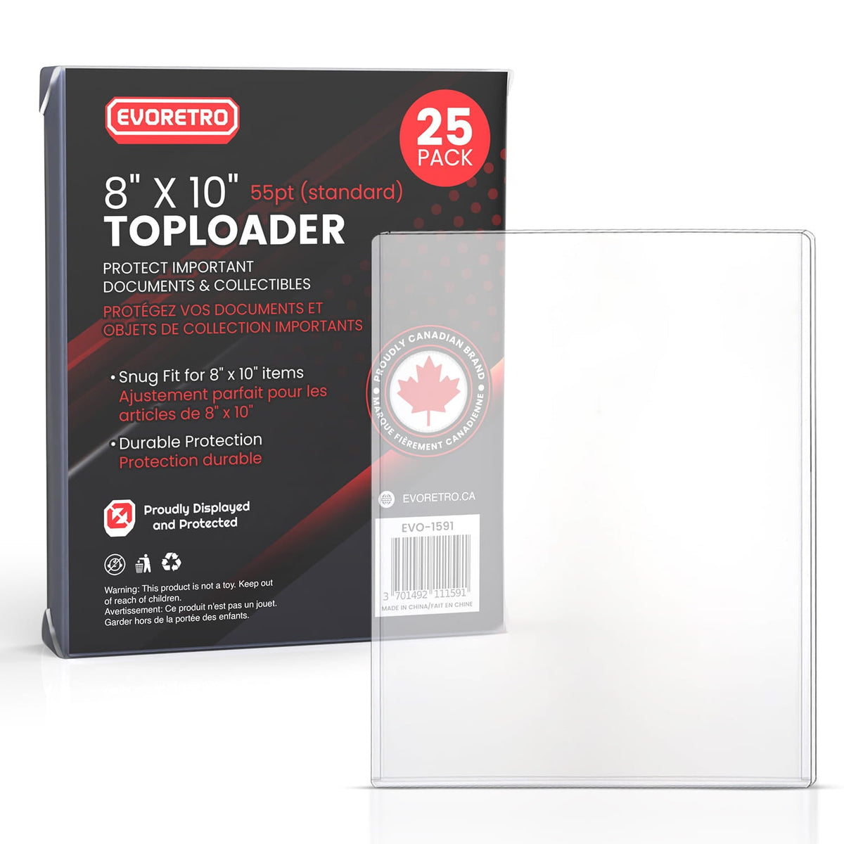 Toploaders EVORETRO en plastique rigide pour photos, documents et affiches