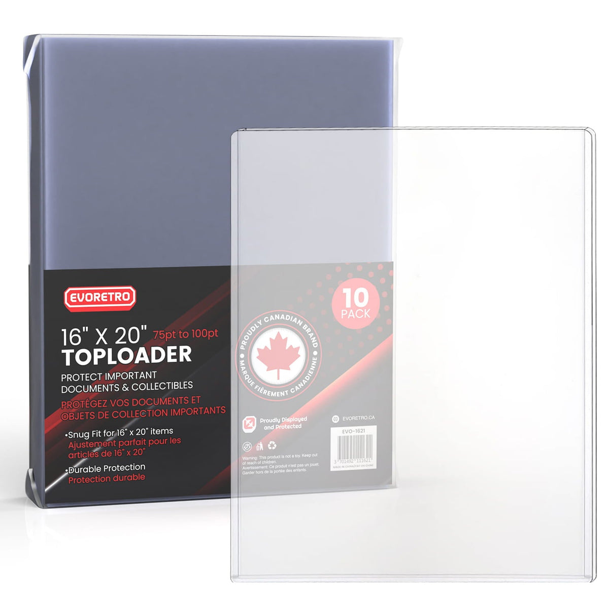 Toploaders EVORETRO en plastique rigide pour photos, documents et affiches