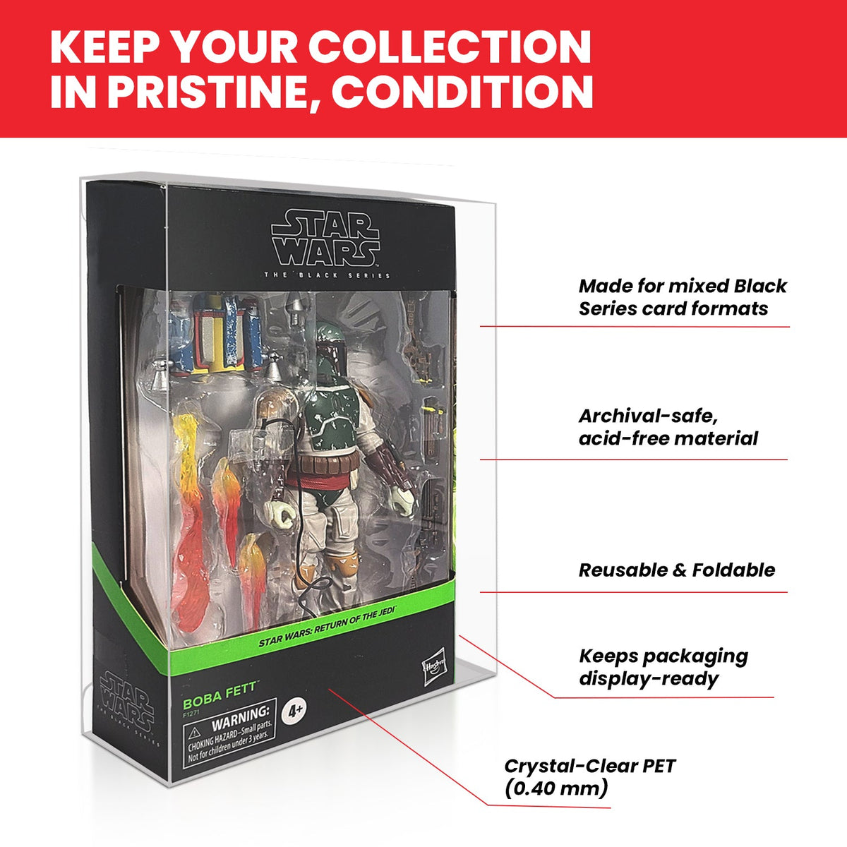 5x EVORETRO Protectors for Star Wars Black Series Action Figures