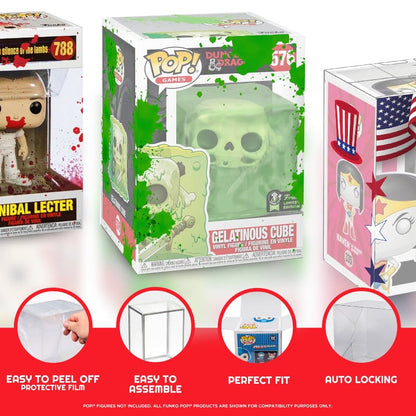 EVORETRO Mixed Printed Protectors for 4 Inches Funko Pop - 0.40mm Thick