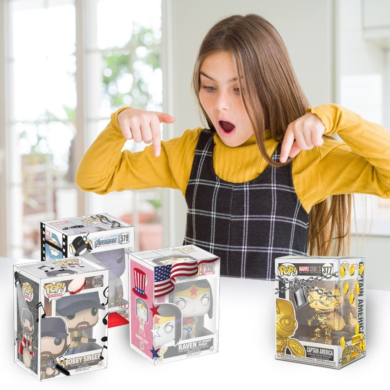 EVORETRO Mixed Printed Protectors for 4 Inches Funko Pop - 0.40mm Thick