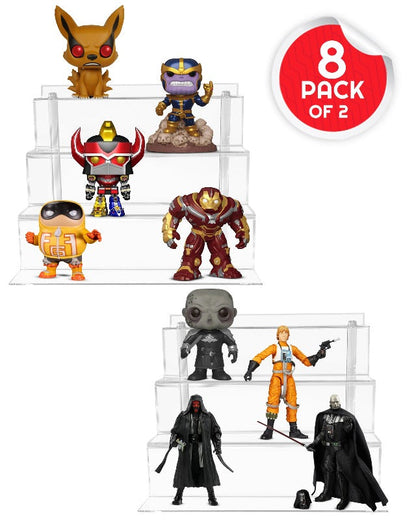 EVORETRO Acrylic Display Risers for Funko Pops and Action Figures 6 Inch - RS9  Shelve Inch