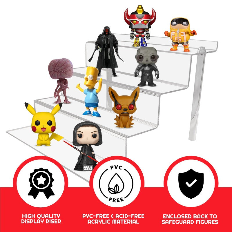 EVORETRO Acrylic Display Risers for Funko Pops and Action Figures 6 Inch - RS9  Shelve Inch