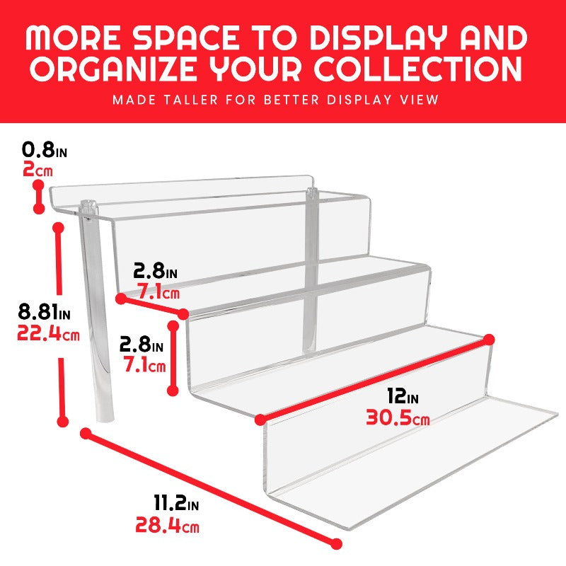 EVORETRO Acrylic Display Risers for Funko Pops and Action Figures 6 Inch - RS9  Shelve Inch