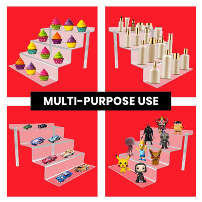 EVORETRO Acrylic Display Risers for Funko Pops and Action Figures 6 Inch - RS9  Shelve Inch