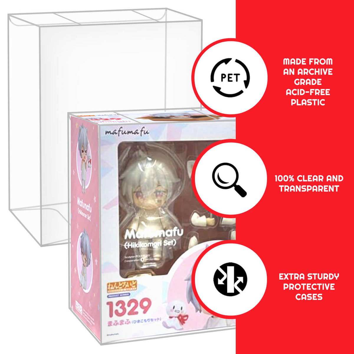 Étui de protection EVORETRO pour figurines Nendoroid, en PET sans acide