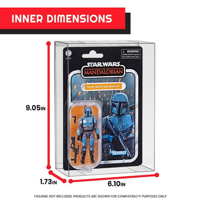 EVORETRO Action Figure Display Case for Carded Star Wars and GI Joe 3.75'' Deep 44MM - 10 Pack