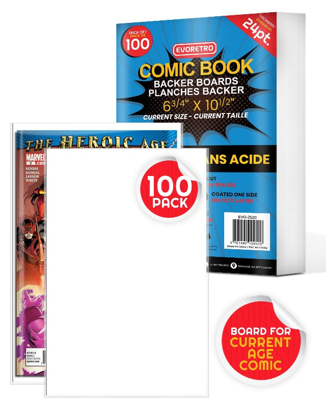 Planches de protection pour bandes dessinées format Comic (24PT)