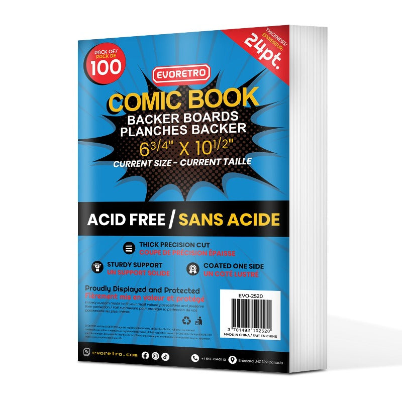 Planches de protection pour bandes dessinées format Comic (24PT)