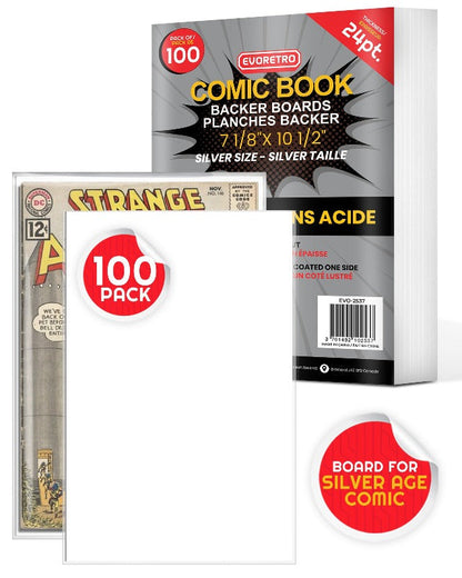 Plaques de renfort pour bandes dessinées Silver Age - Épaisseur 24PT