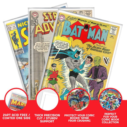 Plaques de renfort pour bandes dessinées Silver Age - Épaisseur 24PT