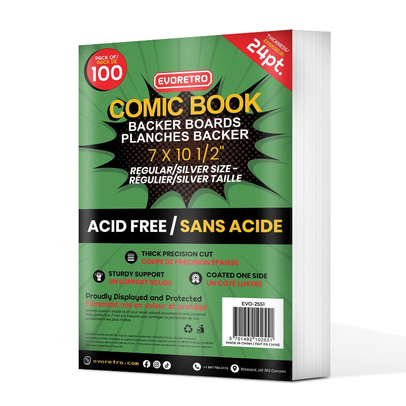 Regular-Silver Comic Backer Boards - Backboard 24PT