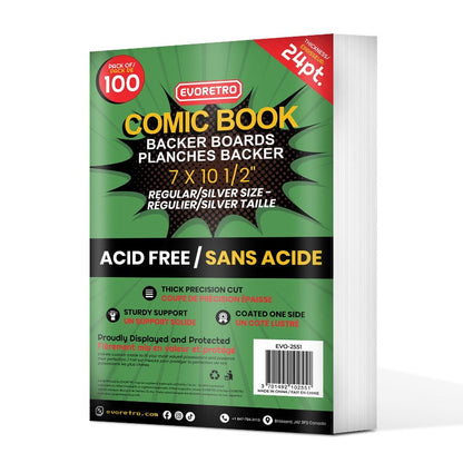 Regular-Silver Comic Backer Boards - Backboard 24PT