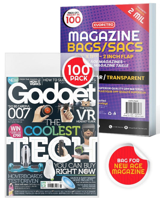 EVORETRO Comic Bags for New Magazine Size Magazine Comic Bags - 2MIL