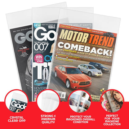 EVORETRO Comic Bags for New Magazine Size Magazine Comic Bags - 2MIL