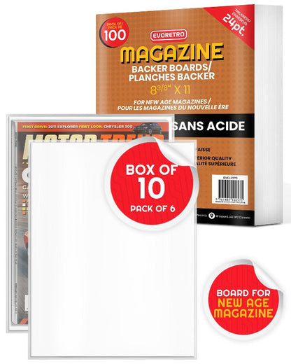 New Age Magazines Comic Backer Boards - Dos de protection 24PT