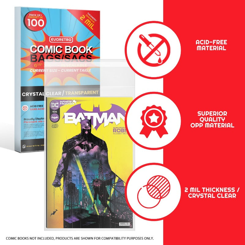 Current Age Resealable Comic Bags Fits Size -2MIL