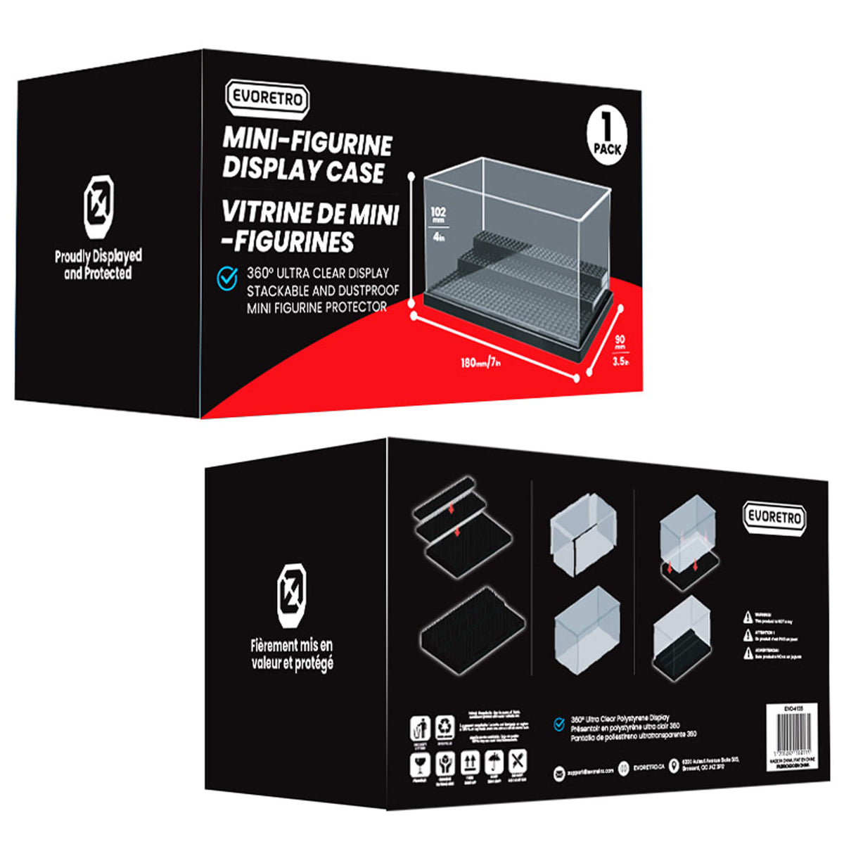 Boîte de présentation EVORETRO pour mini-figurines Lego