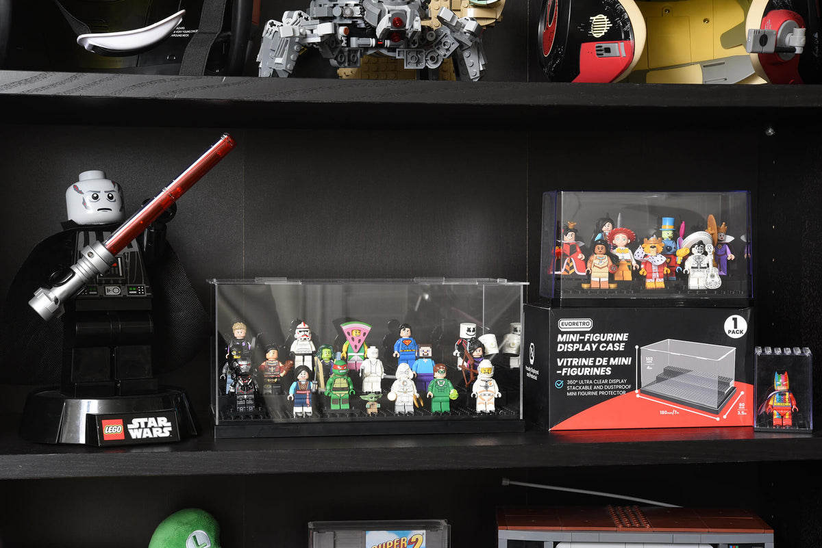 Boîte de présentation EVORETRO pour mini-figurines Lego
