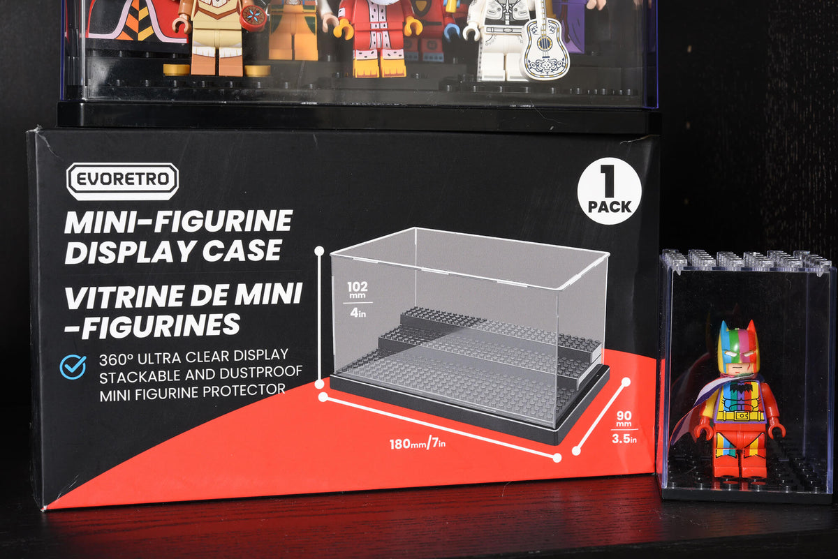 Boîte de présentation EVORETRO pour mini-figurines Lego