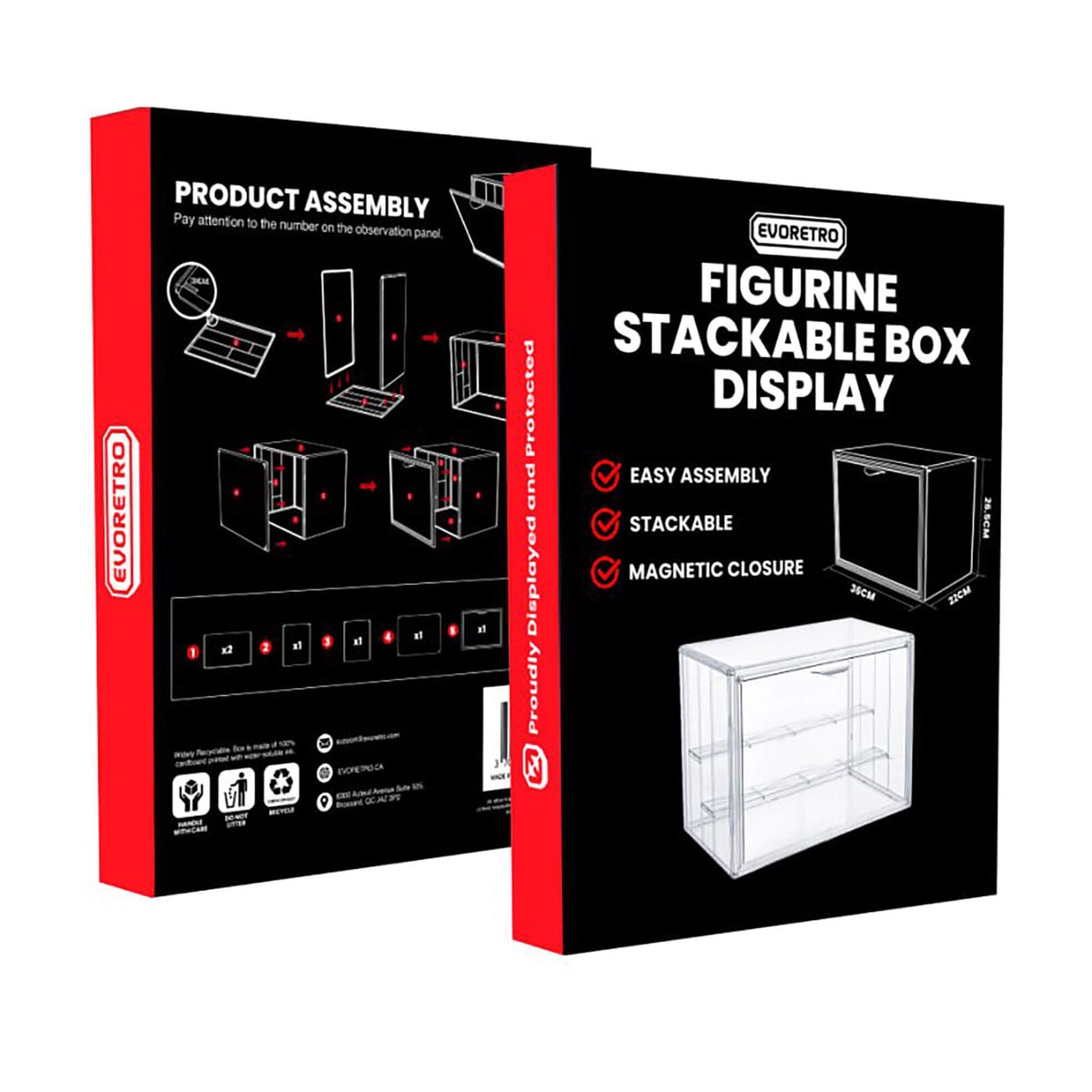 Stackable Collectible Display Box with Magnetic Closure Shoes Box