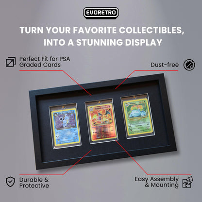 EVORETRO Wooden Display Frame for Magnetic Card Holders