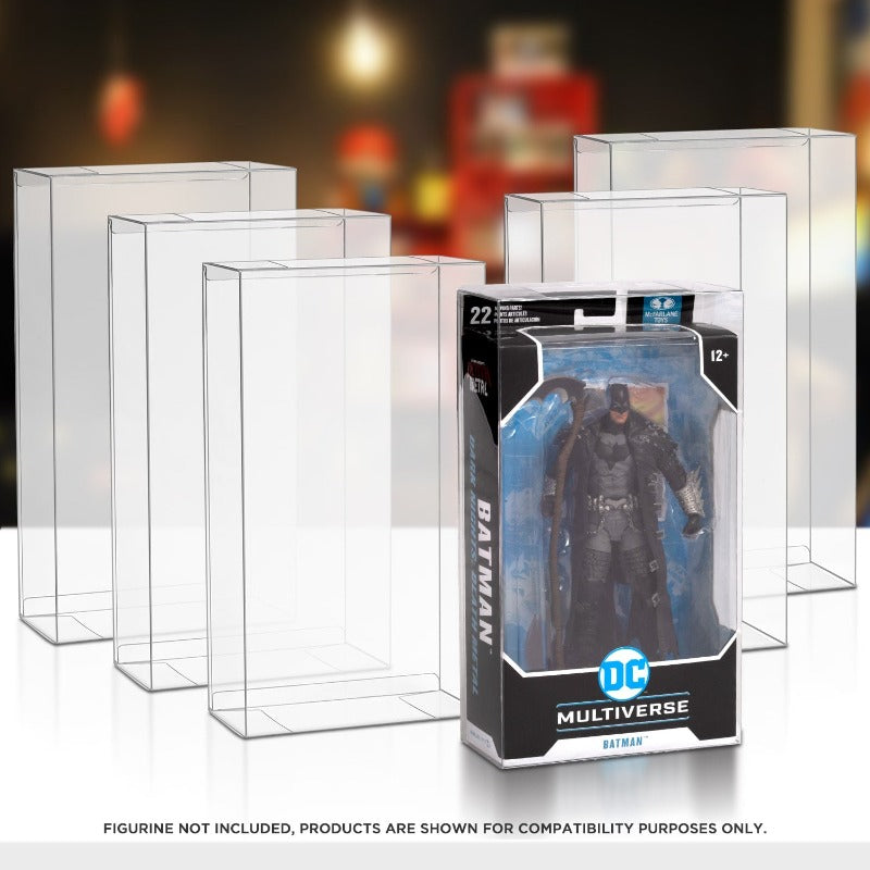 DC Multiverse McFarlane Regular (Batman Beyond - Boîte Noire) & Mirrorverse (Boîte) EVORETRO PET Protecteur 0.40MM - Lot de 10