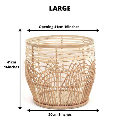 Elena Rattan Planter (Multiple Sizes)