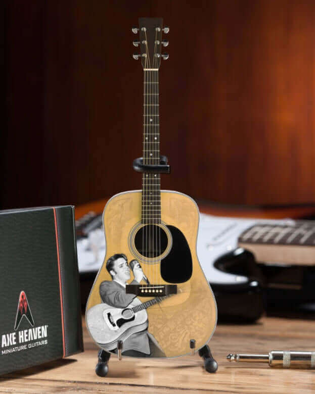 Mini-guitare acoustique miniature Elvis Presley 55'