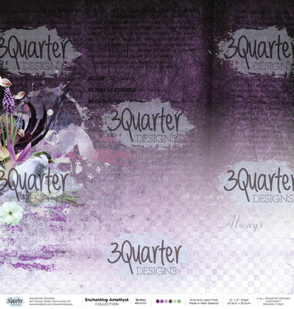 3Quarter Designs - Améthyste Enchantée - Collection de Scrapbooking