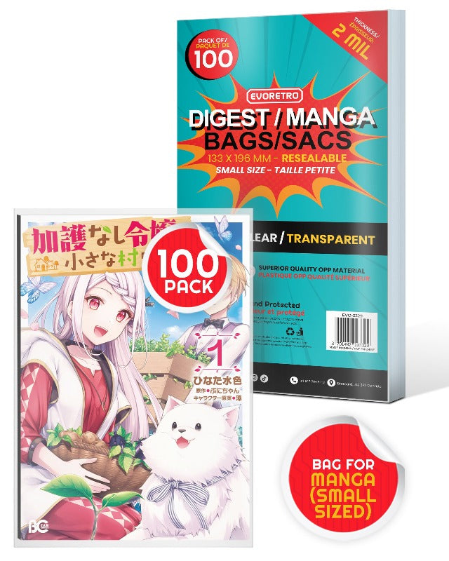 Resealable Bags for Digest, Manga comic