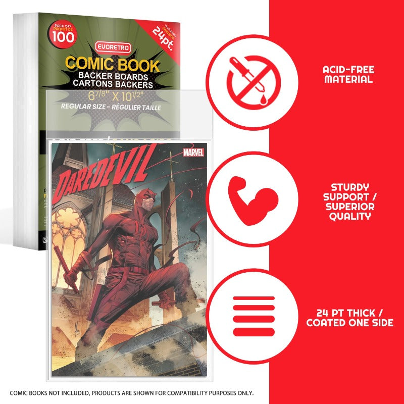 Regular Comic Book Backer Boards Size