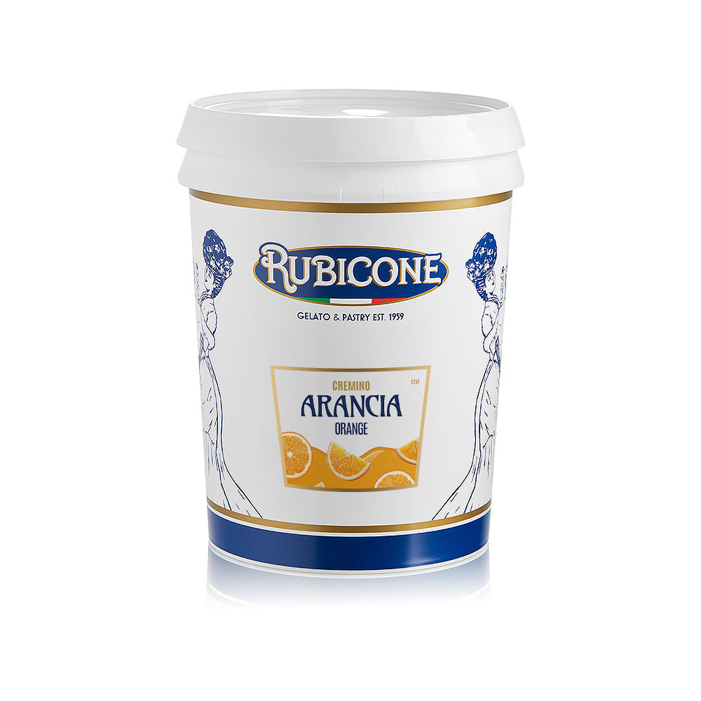 Orange Spreadable Filling Cream - Cremino Orange - 5 KG Bucket - Rubicone Canada - Ships Free Within Canada on Orders Above CAD $199