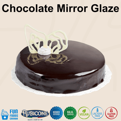 Glaçage Miroir au Chocolat - Glaçage Miroir au Chocolat - Seau de 3 KG - Boulangerie et Pâtisserie - Rubicone Canada - Livraison Gratuite au Canada pour les Commandes Supérieures à 199 $ CA