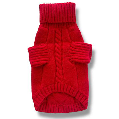 Red sweater with D-ring