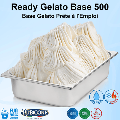 READYBASE 500 C/F - All in One Complete Gelato Base - Case of 8 x 2 KG bags - Suitable for both Hot and Cold Process - Rubicone Canada - Ships Free Within Canada on Orders Above CAD $199