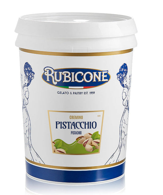 Pistachio Spreadable Filling Cream - Cremino Pistachio - 5 KG Bucket - Rubicone Canada - Made in Italy - Ships Free Within Canada on Orders Above CAD $199