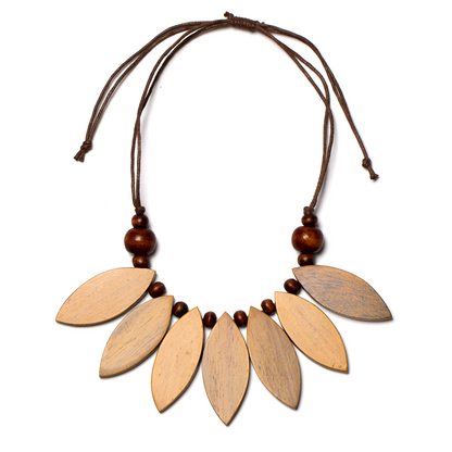 Wooden Petal Necklace