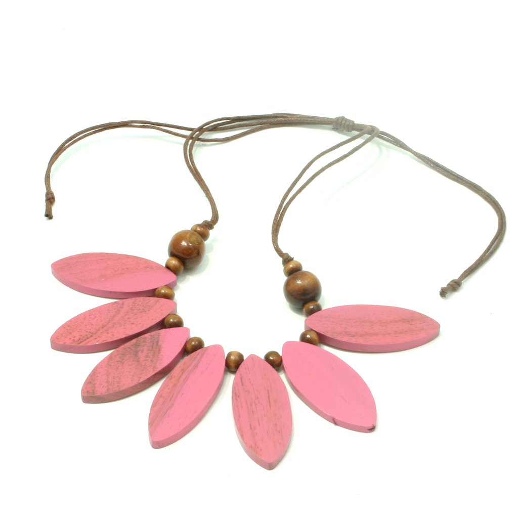 Wooden Petal Necklace