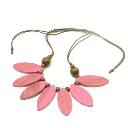 Wooden Petal Necklace